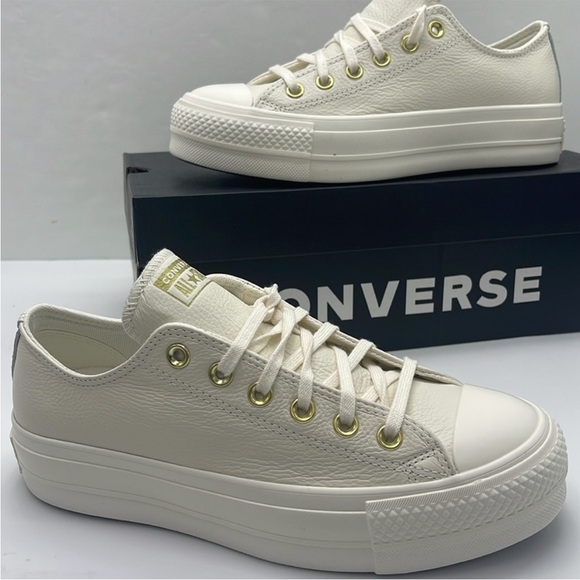 Converse Shoes - NEW Converse x Chuck Taylor All Star Classic Lift Egret Gold Size 10 Shoes